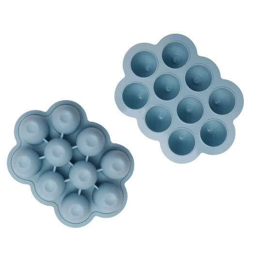 Silikonform med lokk 10 rom - Sandstrå