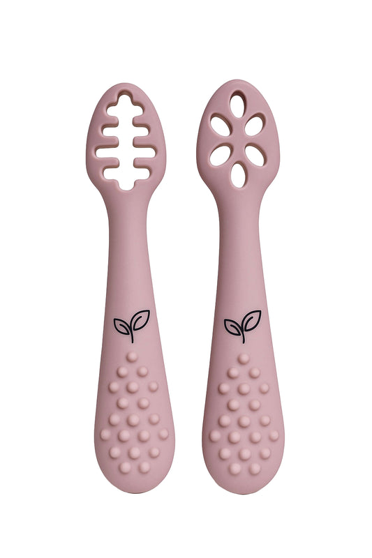 Spis selv skje 2 stk - Støvet rosa