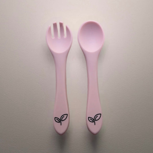 Bestikksett silikon - Svalerosa