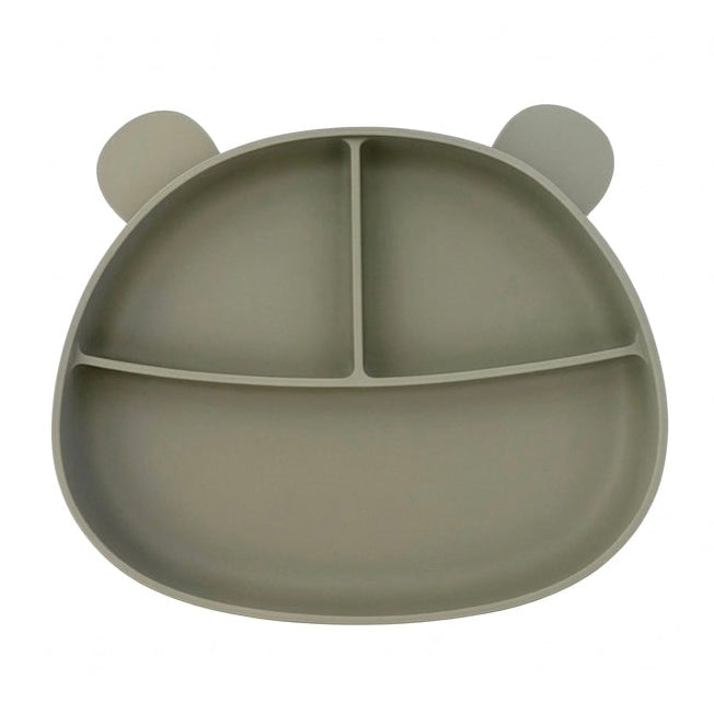 Tallerken silikon baby med sugekopp bamseform