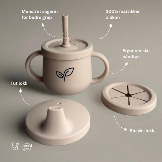 Silikonkopp 3-i-1 - Sandstrå