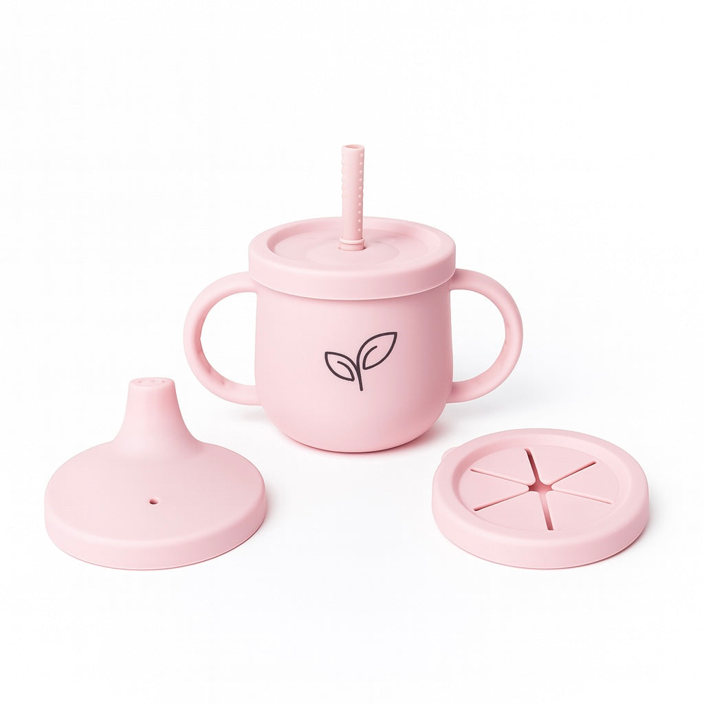 Starter pack baby - skål, bestikk og kopp - Cherry blossom