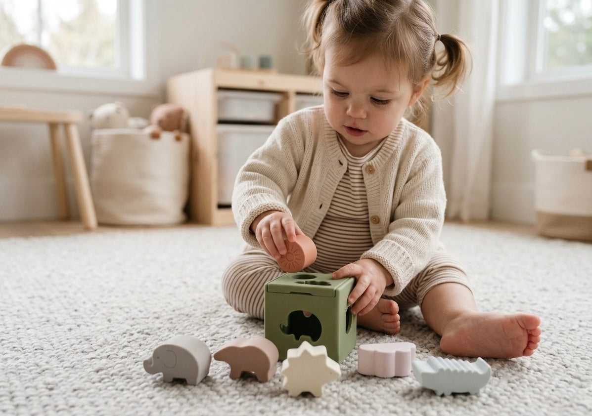 Putteboks i silikon – formlek for baby og småbarn
