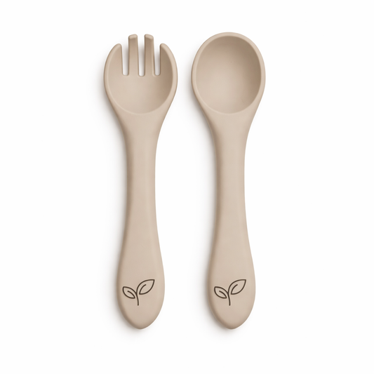 Bestikksett silikon - Nordic ivory