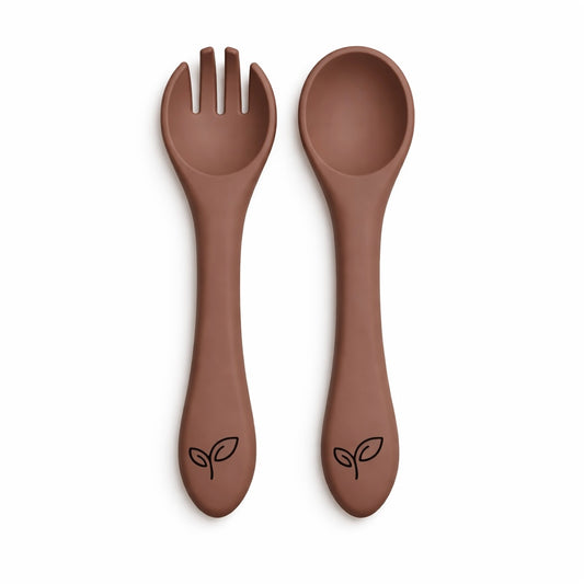 Bestikksett silikon - Hazelnut