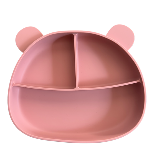 Silikontallernen bamse - Tørket rose