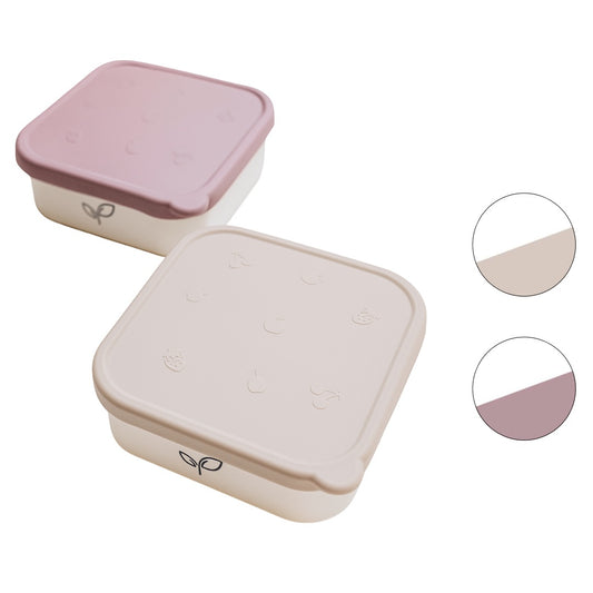 Matboks i silikon 4 rom med lokk - lekkasjefri