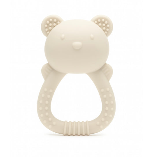 Biterangle i silikon for baby bamseformet - Vanilla