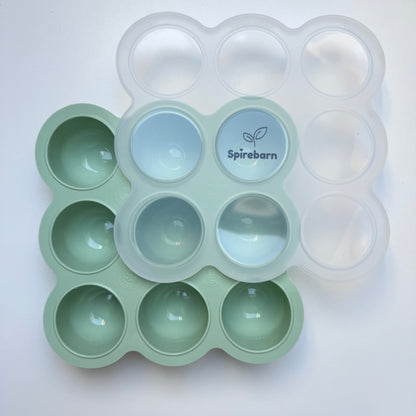 Silikon fryseform XL for babymat med lokk - Meadow
