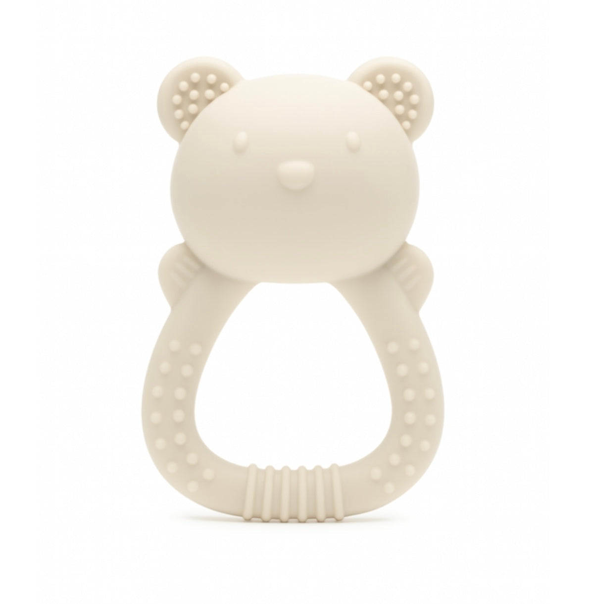 Biterangle i silikon for baby bamseformet