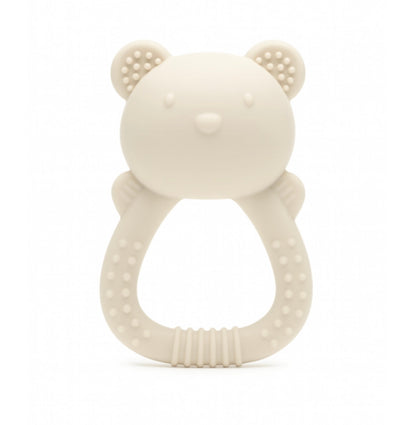 Biterangle i silikon for baby bamseformet