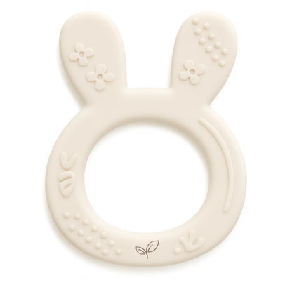 Biteleke i silikon for baby kaninformet - Vanilla