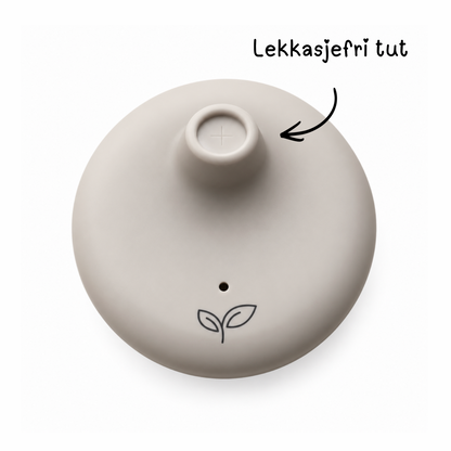 2-i-1 kopp lekkaskefri i stål med silikonlokk