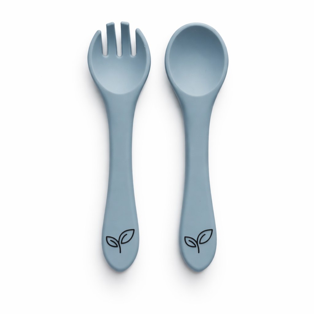 NYHET Bestikksett silikon - Nordic blue