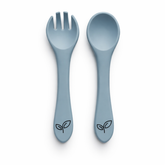 NYHET Bestikksett silikon - Nordic blue