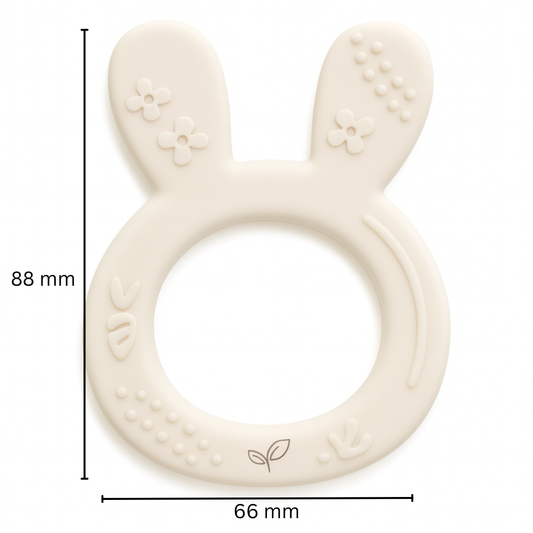 Biteleke i silikon for baby kaninformet - Vanilla