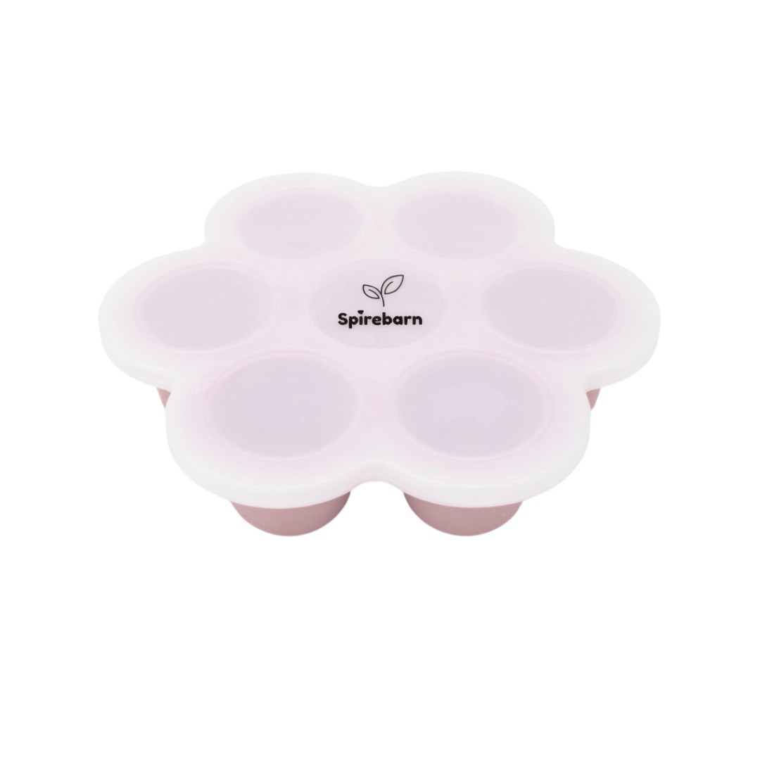 Silikon fryseform 7 rom for babymat med lokk