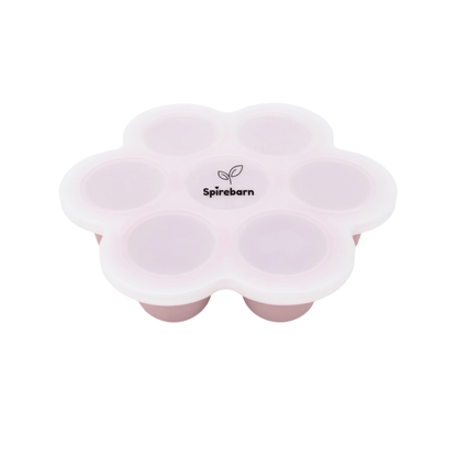 Silikon fryseform 7 rom for babymat med lokk